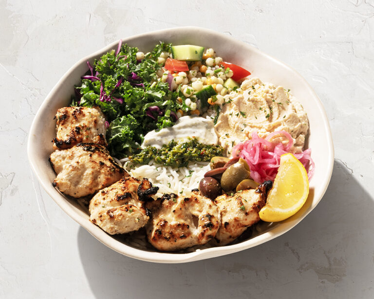 Luna Grill Santorini Bowl with Roasted Garlic Lemon Chicken