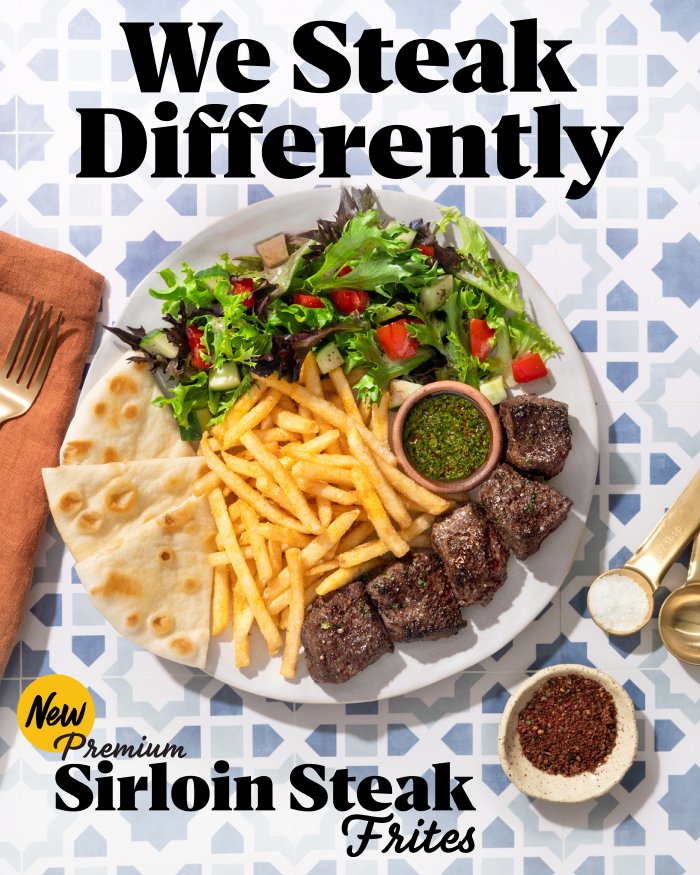New Premium Sirloin Steak Frites Plate